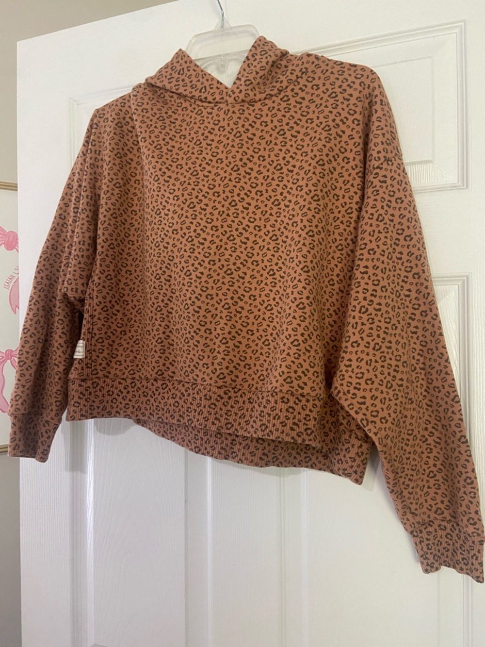 Simply Southern Rust Brown Leopard Print Hoodie